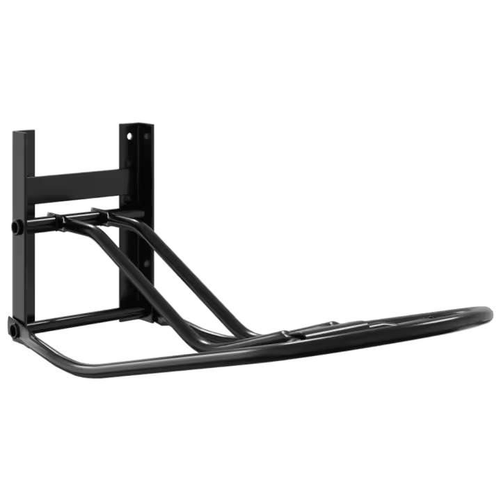 vidaXL Soporte de silla montura de pared plegable hierro negro - 1