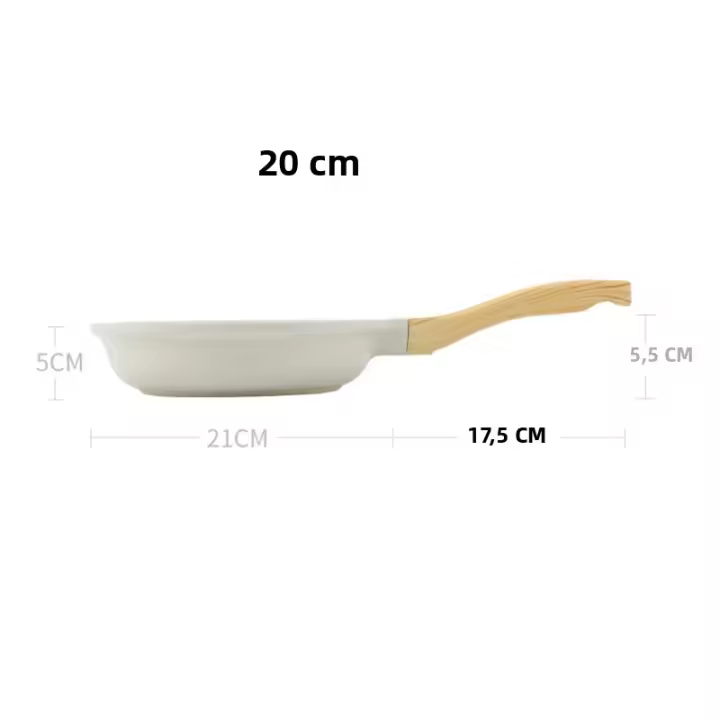 Sartén De Frying Durable Wok Antiadherente Cerámica Universal Para Estufa De Inducción Y Gas Cocina De Carne Salsa Sin Tapa - 1