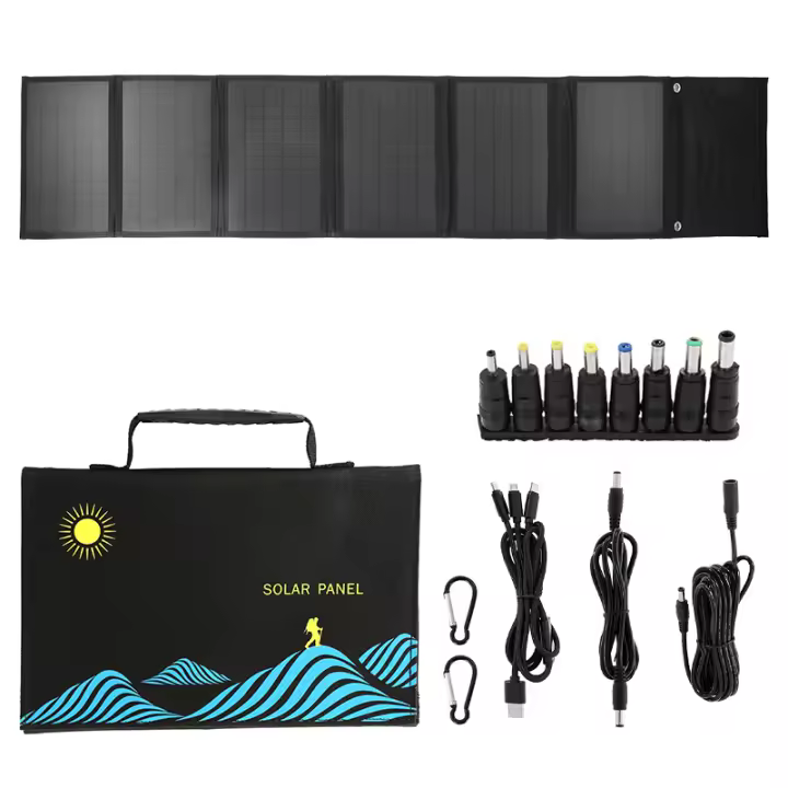 Panel Solar Plegable De 100W Con Bolsa Y Salida USB+DC Cargador Portátil Dispositivo De Carga Solar Para Exteriores Suministro De Energía Portátil - 1