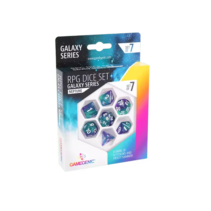 Pack 7 Dados Neptune RPG Accesorios Gamegenic - 1