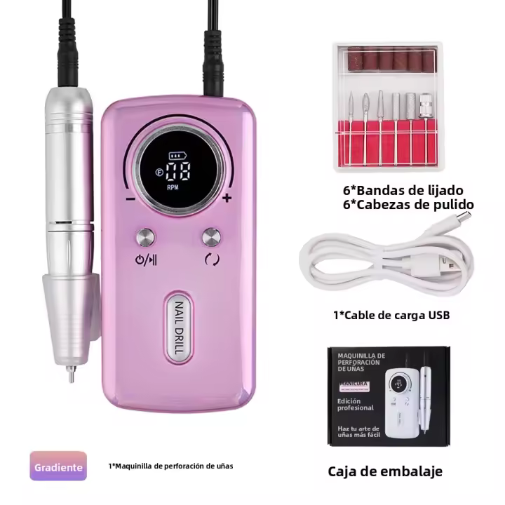 Máquina De Uñas Eléctrica Recargable Profesional 45000RPM Portátil Para Archivar Uñas De Acrílico Y Gel Eliminación De Uñas Postizas - 1