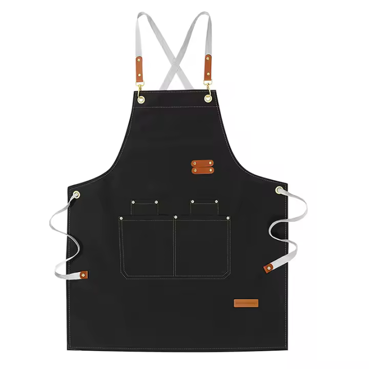 Delantal de Cocina profesional para Mujer, delantal de Parrilla impermeable with bolsitos, Mandil de Camarero, Taller, Salón de uñas - 1