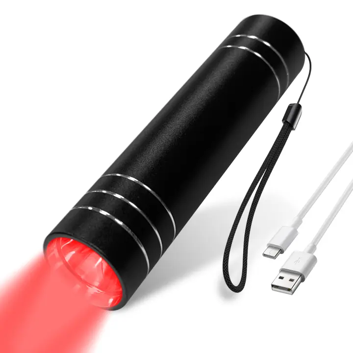 Dispositivo De Terapia De Luz Roja Para Tratamiento De Herpes Labial Y Heridas En La Boca Terapia Infrarroja Con Cabeza De Lámpara USB Para Cuidado Personal Y Belleza - 1