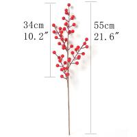 Bouquet De Berries Rojos Artificiales Para Decoración De Navidad Árbol De Navidad Adornos De Año Nuevo 2023 Accesorio De Flores Falsas Para El Hogar - details 8