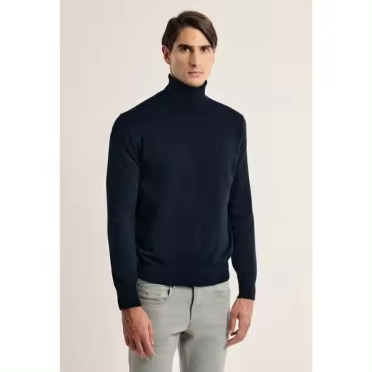 Jersey cuello alto Valecuatro azul marino - 1