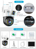 Cámara PTZ Solar HD 4MP/8MP WiFi Exterior Inalámbrica Con Batería Integrada Vigilancia De Video Cámara Impermeable V380 pro - details 0