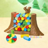 Juego De Equilibrio Squirrel Juguete Interactivo Familiar Tablero De Puzzle Juego De Pushing Piles Para Niños Edad Recomendada 7-12Años Y Adelante - details 4