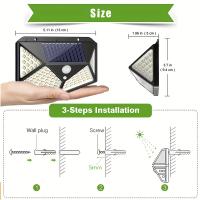 Luces De Pared Solar LED Para Jardín Con Sensor De Movimiento PIR 1/4/5Pcs 100/74 Luces Exteriores Decorativas Para Calle - details 0
