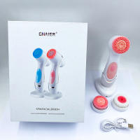 Limpieza facial Eléctrico a prueba de Agua, Limpieza de Poros facial multifuncional, limpiador facial de silicona para el hogar, Artegacto de Lavado facial, Dos engranajes, Cuatro Modos, Cuerpo suit, impermeable, cabeza de cabeza giratoria - details 0