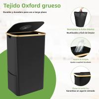Bandeja De Reciclaje Grande 105L Para Cocina Hecha De Tela De Oxford Plegable Y Metal Ecológica Portátil Para Colección De Botellas - details 2