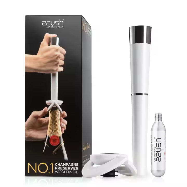 zzysh Conservador Cava y Tapón Cava – Sistema para Conservación de Champagne con Argón – Mantiene tu Cava con Todo el Sabor una Vez Abierto - 1