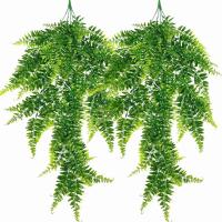 2pcs Hojas De Fernés Persa 90cm Plantas Artificiales Para Decoración De Habitaciones Casas Bodas Y Fiestas Colgantes En Paredes Balcones - details 1