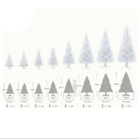 MEJORADA Árbol de Navidad blanco Artificial Abeto de Hoja Espumillón 120-180cm Arboles C/Soporte Metálico - details 6