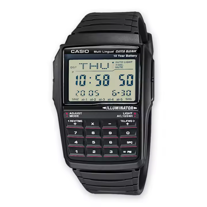 Reloj Casio Vintage Edgy DBC-32-1AES Digital Unisex con Calculadora - 1