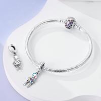 Encantos De Pareja De Niño Y Niña Platinados Con Circonia Para Pulsera O Collar Joyería Para Mujer Pendiente Clásico De Moda Vintage Romántico - details 154