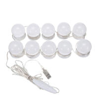 Espejo De Maquillaje Con Luces LED Bombilla USB Cargable Iluminación Dimmable Para Baño Mesa De Vestir Luz De Vanidad - details 9