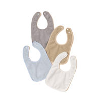 4Pcs Pañuelos De Comer Para Bebés Niño Y Niña Color Sólido Impermeables Toallas Bandanas De Burp Rango De Edad 0-1 Años - details 9