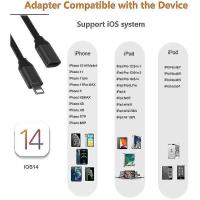 Apple Mfi certificó a la hembra a la transferencia de datos video audio de la música del paso del conector macho cable de extensión del relámpago del 1m para Iphone Ipad, cable de extensión de Iphone - details 2