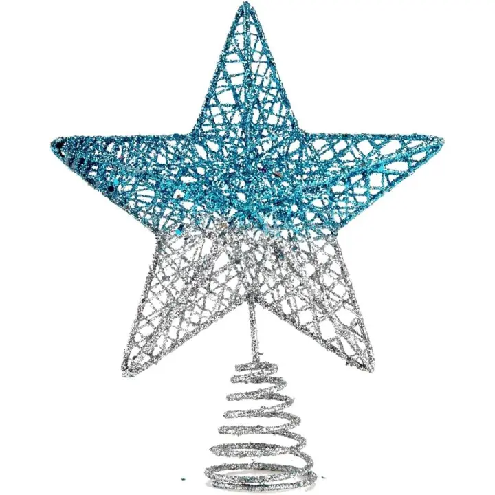 Estrella Superior del Árbol de Navidad, brillante para decoración del Árbol de Navidad, adornan del ambiente festivo, 20 cm - 1