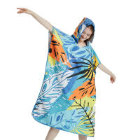 Poncho Toalla Rápida De Secado Microfibra Para Playa Robe De Cambio Para Adultos Toalla De Natación Poncho De Playa A20 - details 2