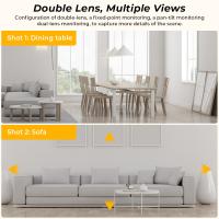 Cámara De Seguridad WiFi Dual 4MP Con Pantalla Automática De Seguimiento Y Detección De Humanos Monitor De Bebé Para Interior CCTV Vigilancia Doméstica - details 11
