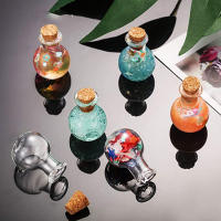 10Pcs Botellas De Vidrio Pequeñas Miniatura Botella De Hechizo Con Tapa De Madera Para Bodas Y Decoración De Hogar - details 5