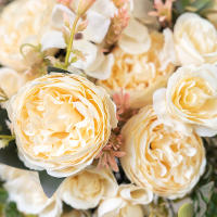 Kahaul Flores Artificiales De Seda Otoño Colores Hydrangea Peonías Rosas Para Decoración De Hogar Y Bodas Arreglo Floral Falso Para Eventos - details 5