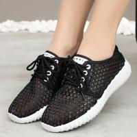 Zapatos De Mujer Moda Talla Grande Blancos Transpirables Con Encaje Antideslizantes Punta Redonda Clásica Para Primavera A148 - details 3