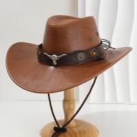 Sombrero De Vaquero Vintage Para Hombre Y Mujer Sombrero De Jazz Gentleman Cowgirl Protección Solar Material De Cuero Sintético Uso Al Aire Libre - details 3