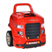 HOMCOM Motor de Camión para Niños de +3 Años Conjunto de Motor de Juguete con 61 Piezas Volante Bocina Faros Caja de Almacenaje y Ruedas 40x39x47 cm - details 0