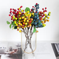 Rama De Bayas Artificiales Con Flores De Esponja Para Decoración De Hogar Accesorios De DIY Para Navidad Fruta Falsa De Plástico Para Exposición En Escritorio - details 0