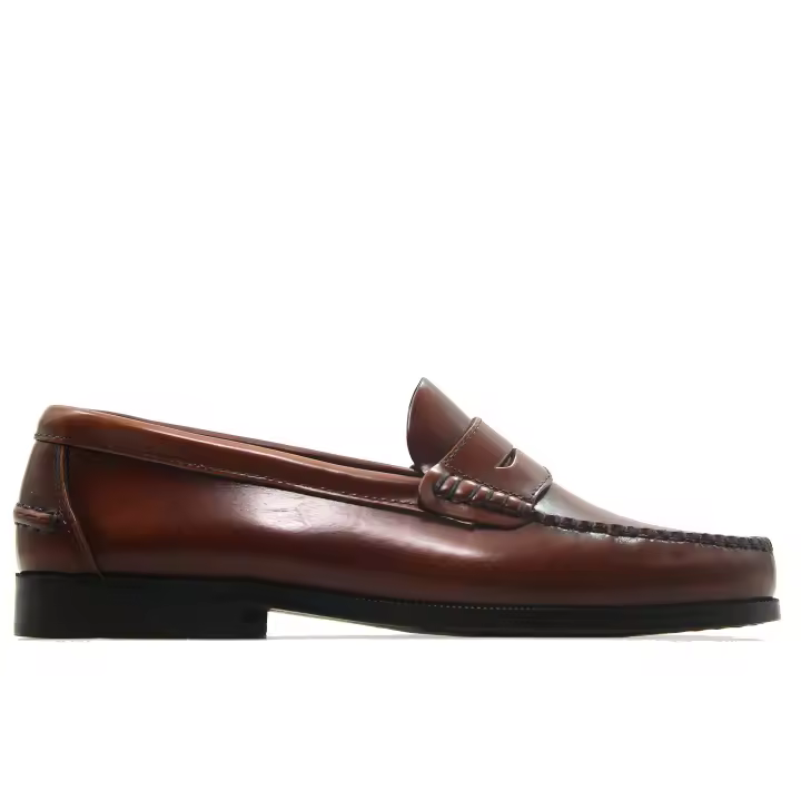 Latino 300 Zapato mocasín,castellano de piel sin cordones,antifaz,suela de piel cosida a mano,tacón,estrecho, para caballero - 1