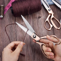 Tijeras De Costura Profesional Vintage Para Telas Y Ropa Herramienta De DIY Cortador De Algodón Acero Inoxidable - details 6