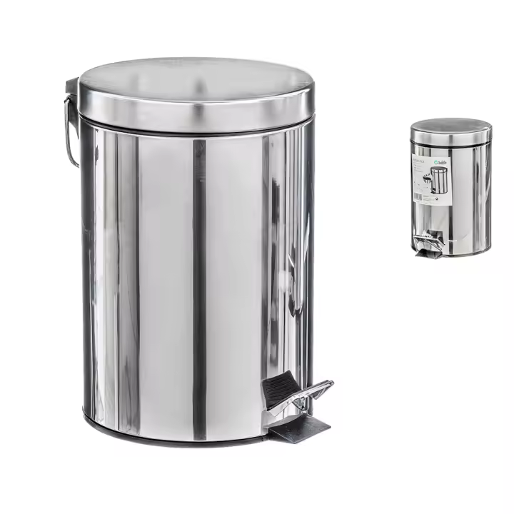 PAPELERA DE ACERO DE 3L CON PEDAL BALLETE - 1