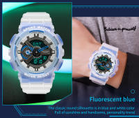 Reloj Deportivo Para Hombre SNADA 2025 Resistente Al Agua Con Pantalla Dual Fluorescente Y Cuarzo Digital Resina Correa Bucle Estilo Sport - details 8