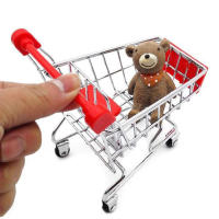Carro De Supermercado Miniatura Para Niños Juguete De Decoración Doméstica Y Almacenamiento Estilo Moderno Material Metálico Y Plástico - details 2