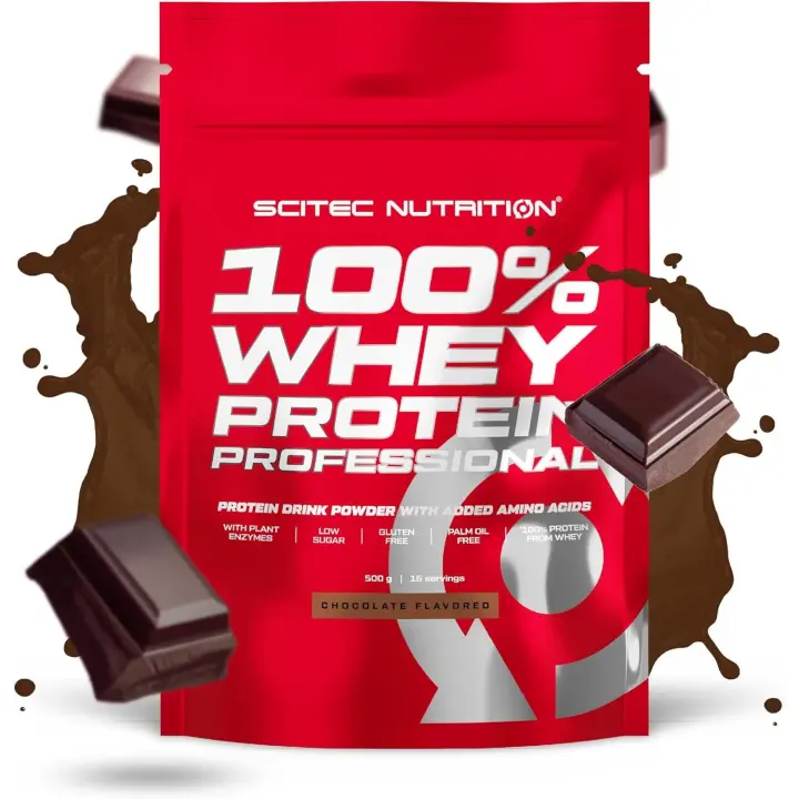 Scitec Nutrition 100% Whey Protein Professional 500g – Proteína de Suero Premium para Construcción Muscular – Sabor Delicioso – Fácil Mezcla - 1