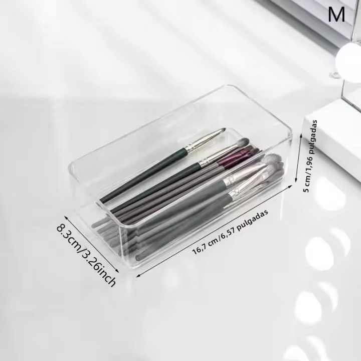 Organizador De Cajones Transparente Divisores De Cajones Caja De Almacenamiento Para Utensilios Cosméticos Comestibles Juego De Cocina HNKMP 50x40cm - 1