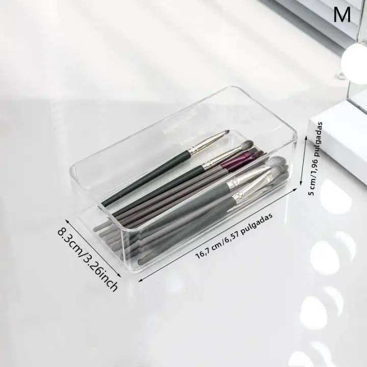 Organizador De Cajones Transparente Divisores De Cajones Caja De Almacenamiento Para Utensilios Cosméticos Comestibles Juego De Cocina HNKMP 50x40cm - 1