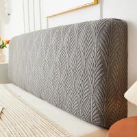Cubierta De Cabeza De Cama En Jacquard Thicken Leaves Suave Y Elástica Protectora Antipolvo Para Cama Moderna Y Hogar - details 6