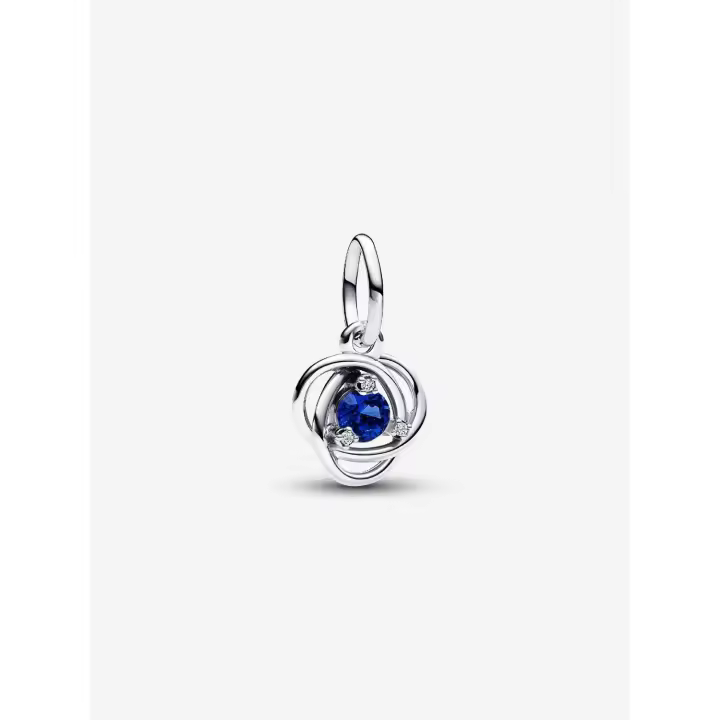 Pandora - Charm Colgante Círculo DE LA Eternidad Azul - Plata de Lei - 1