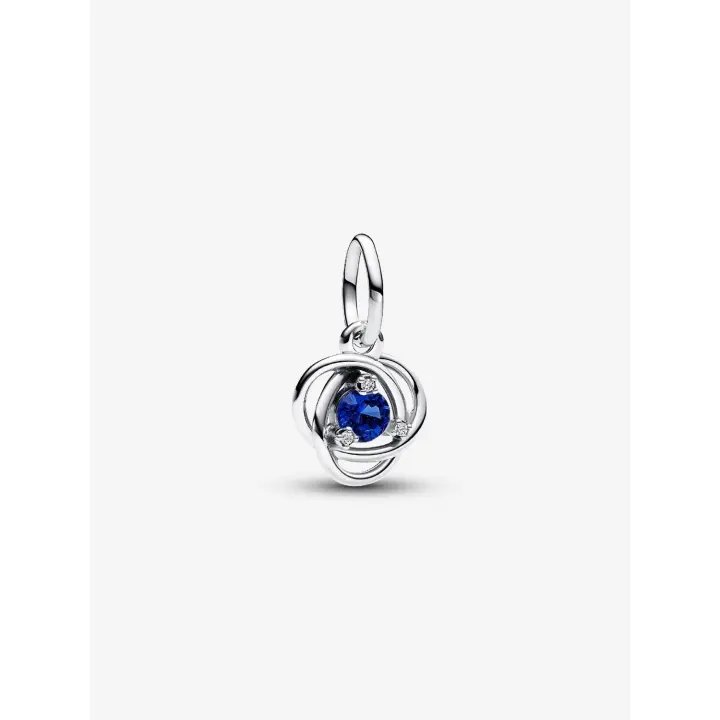 Pandora - Charm Colgante Círculo DE LA Eternidad Azul - Plata de Lei - 1