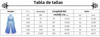 Vestido De Princesa Elsa 2 Para Niñas Disfraz De La Reina De La Nieve Vestido De Carnaval De Lujo Talla A-Line Con Aplicaciones De Poliéster Para Edad 7-13 - details 0
