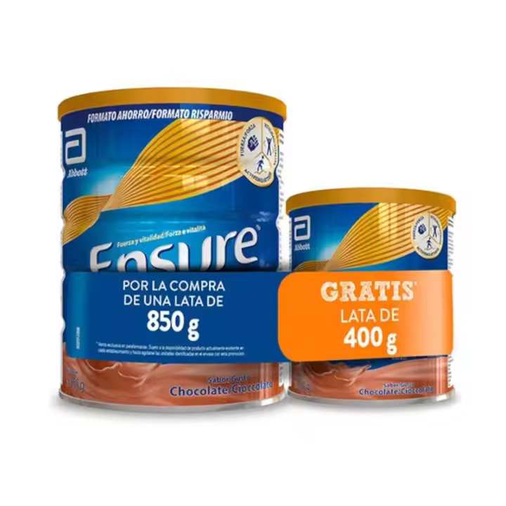 ENSURE NutriVigor Chocolate Polvo 850gr + 400G REGALO - 1