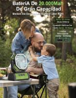 Ventilador de Camping 20000mAh Silencioso 4 Velocidades With 270 ° de Rotación USB Luz LED para Oficinas Dormitorio Tienda Exterior Viajes - details 0