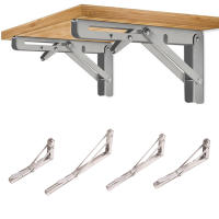 Pequeña Mesa Plegable De Acero Inoxidable Gris Para Caravana Accesorios De Coche Base De Escritorio Plegable Para Camping - details 1