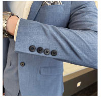 Traje De Boda Para Hombre 2025 Moda Elegante Conjunto De Dos Piezas Ajustado M-4XL Pantalones De Banquete Todo En Uno - details 6