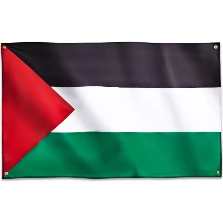 Bandera de PAlestina Premium - Bandera Española 91x152 cm - Poliéster Duradero, 4 Ojales de Latón, Ideal para Eventos Deportivos y Decoración Exterior/Interior - 1