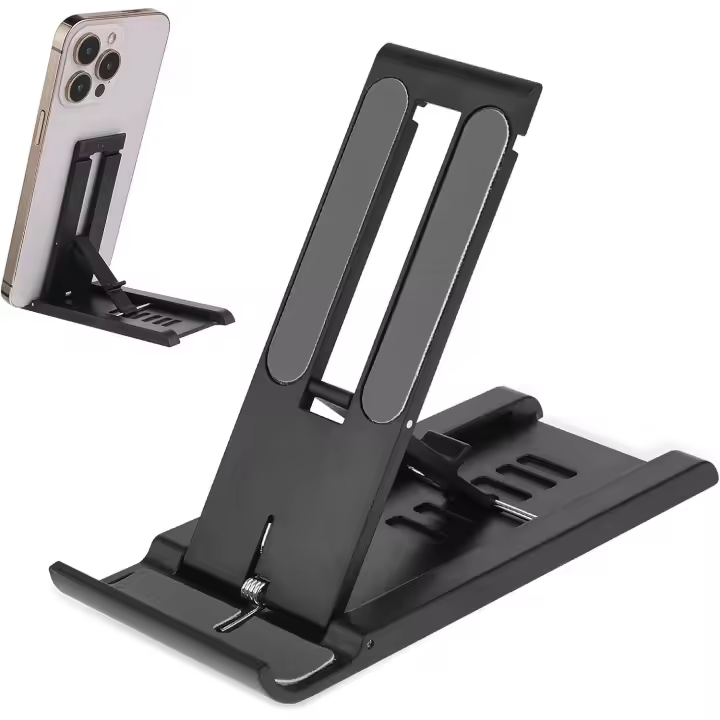 Soporte para teléfono móvil, soporte plegable para teléfono móvil de 6 velocidades, mini soporte portátil para tableta, soporte para teléfono móvil de escritorio, base para teléfono móvil - 1