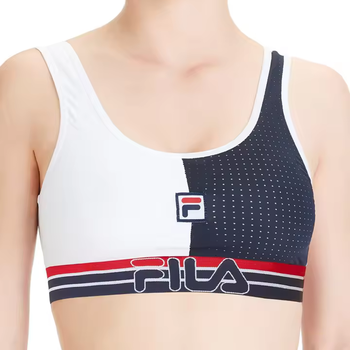 XL Sujetador deportivo, en poliamida resistente FILA, Blanco - 1